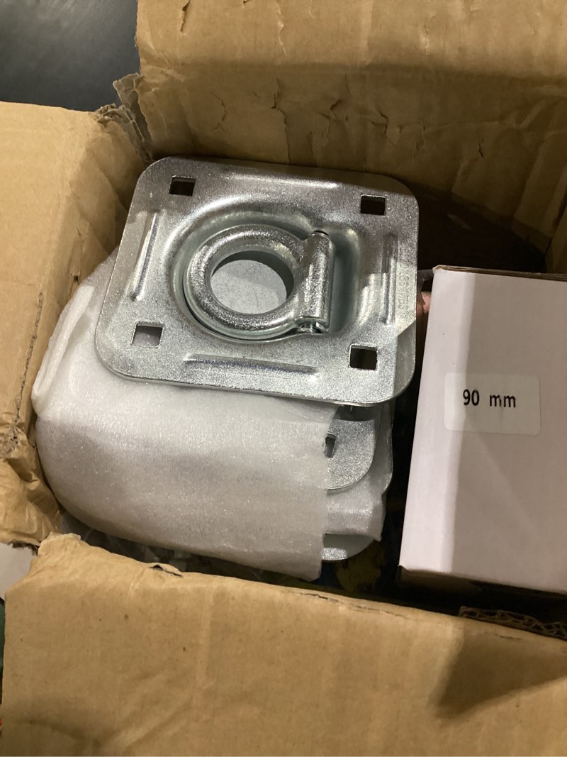 Condition photo showing Good Condition for sparkwhiz recessed d-ring tie down anchor kit, 4 pack trailer d ring tie down anchor heavy duty with hole saw drill for trailer cargo truck flatbed pickup (6,000 lb. capacity)