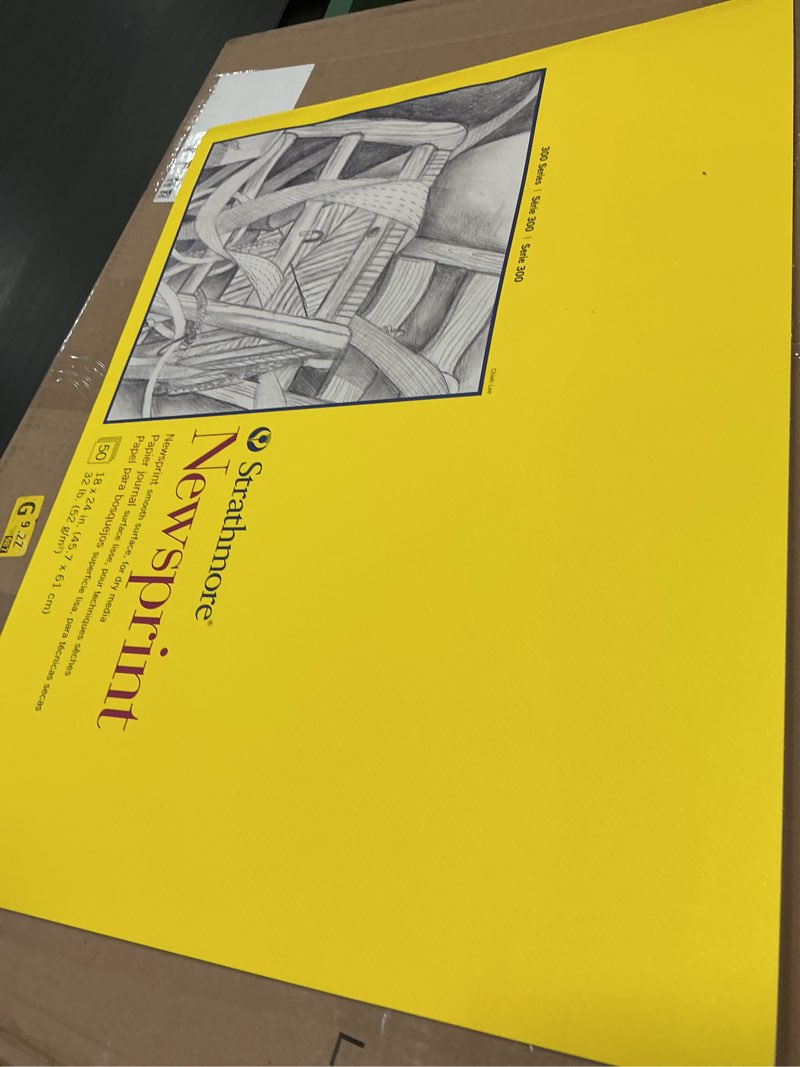 Condition photo showing Good Condition for Strathmore Smooth Newsprint Paper Pad 18"X24"-50 Sheets -307018 18x24 Smooth 50 Sheets