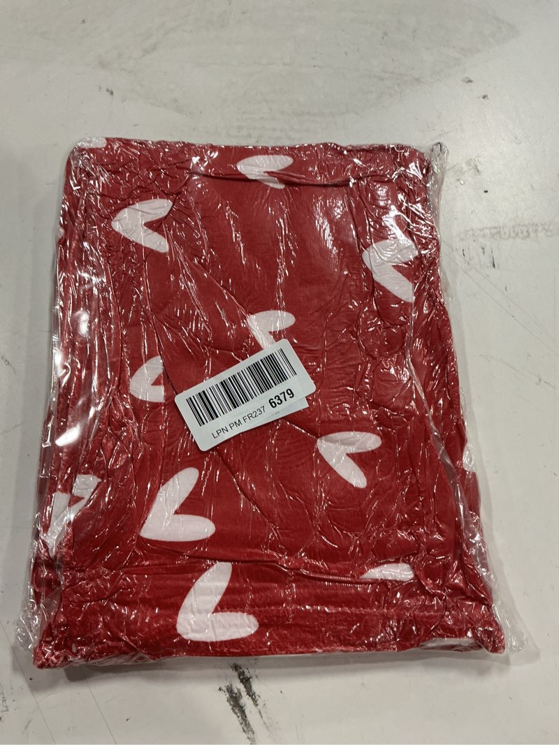 Condition photo showing New/Like New for Horaldaily Valentine Flannel Blanket Throw, Mini Love Hearts Red Soft Fuzzy Plush Cozy Fleece Blankets for Couch Sofa Bed Lounging, Ideal Gifts for Kids Adults Wife Self, 50x60 Red Throw(50x60'')