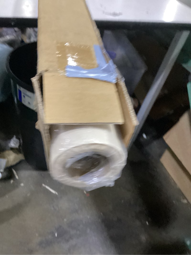 Condition photo showing As Is for denny mfg - seamless paper backdrop for photoshoot with free gaffer tape – off white photography paper roll background with matte finish for studio, video & content creation – (86 in x 36 ft)