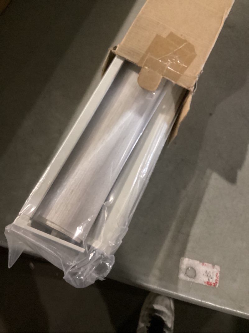 Condition photo showing New/Like New for Joydeco Linen Zebra Blinds for Windows, Cordless Privacy Light Filtering Dual Layer Window Shades, Free-Stop Roller Blinds for Home, 27” W x 64” H Linen 27"W x 64"H