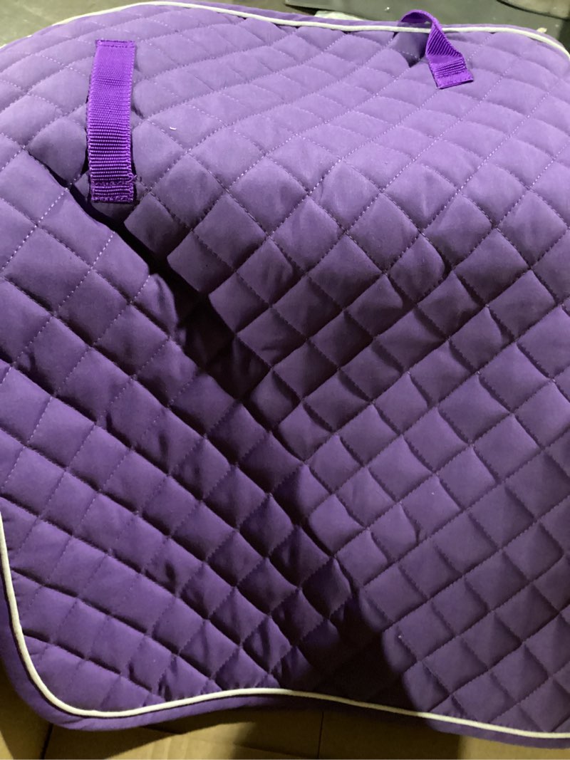 Condition photo showing Good Condition for Tough 1 EquiRoyal Square Quilted Cotton Comfort English Saddle Pad Purple