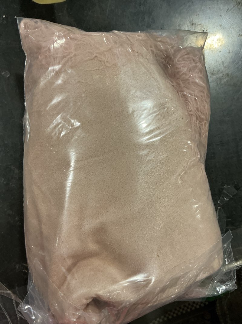 Condition photo showing Good Condition for 100% real mongolian lamb fur cushion cover/pillowcase (pink, 20x20inch) 1 pink 20" x 20" (pack of 1)