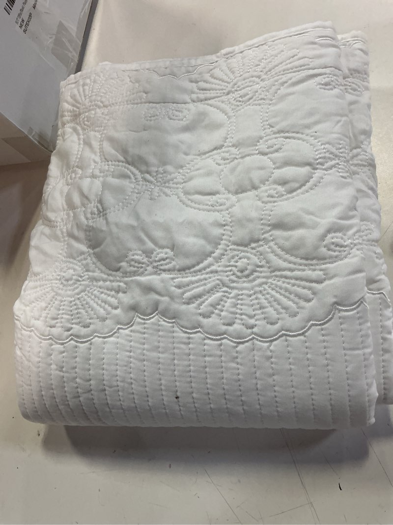 Condition photo showing Good Condition for bosowos pillow shams standard size set of 2, ultra soft breathable quilted embroidery pillow cases 20 x 26 inches for sleeping, decorative microfiber bed pillowcases easy care, white white-6 26" x 20" (pack of 2)