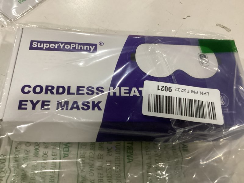 Condition photo showing New/Like New for heated eye mask - cordless eye mask for dry eyes, eye relief, improved sleep, washable eye heating pad for travel removable for cleaning and 2 covers, 4-level timing and temperature (gray)