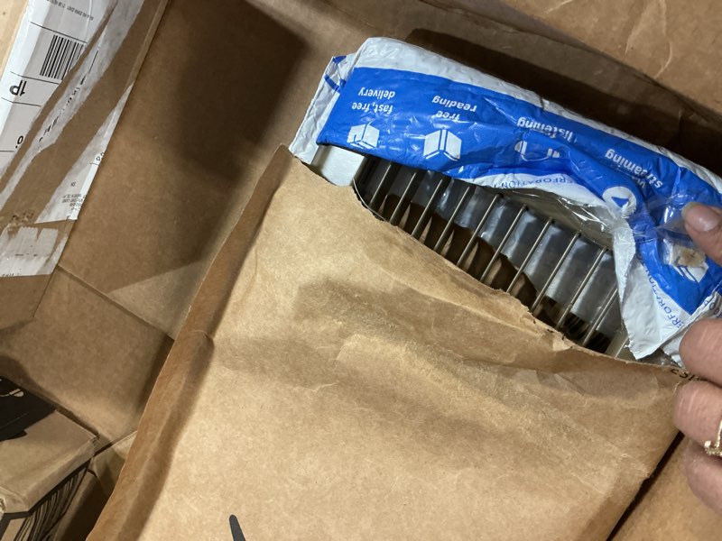 Condition photo showing Good Condition for hvac premium 4" x 8" or 8" x 4" heavy duty walkable floor grille - fixed blades air grille - brown [outer dimensions: 5.75 x 9.75] 4 x 8