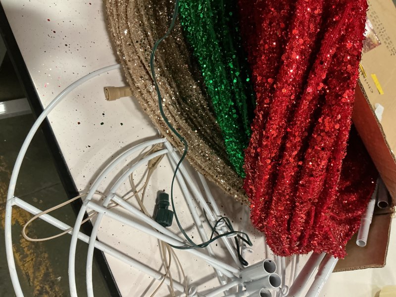 3Pcs 3FT Lighted Christmas Ornament Set Expandable Outdoor, Indoor Holiday Decor with 290 LED Lights