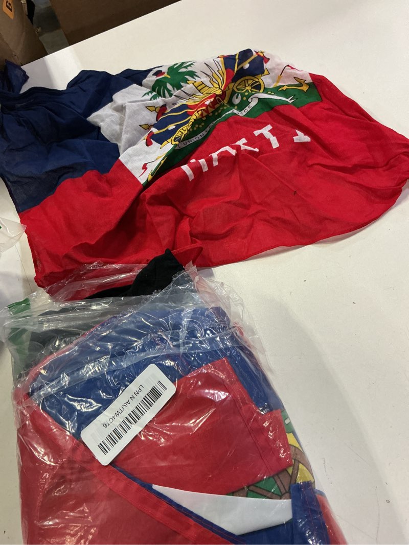 Condition photo showing Good Condition for Beach Bikini Cover Up for Women Females Swim Sarongs Sexy Coverage Suitable for Most People Haiti Flag One Size