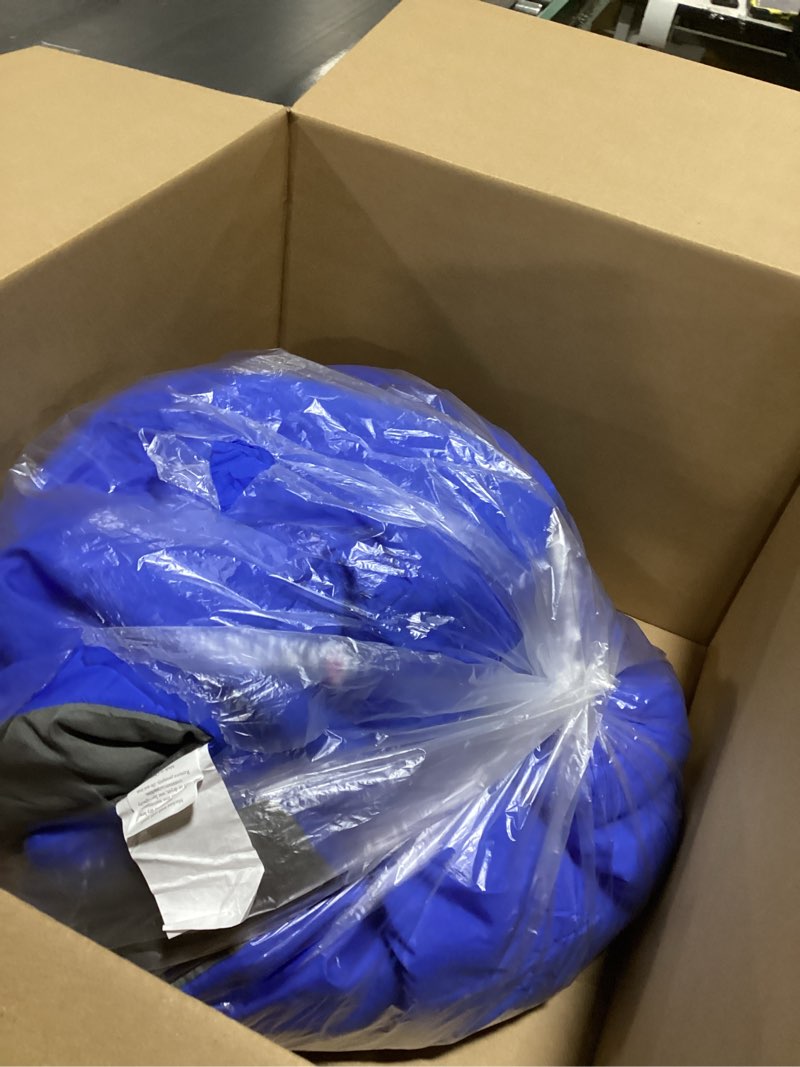 Condition photo showing As Is for DOWNCOOL Blue/Grey Full Size Comforter Set - All Season Bedding with 2 Pillowcases - 3 Pieces Bed Set Down Alternative Comforter Set