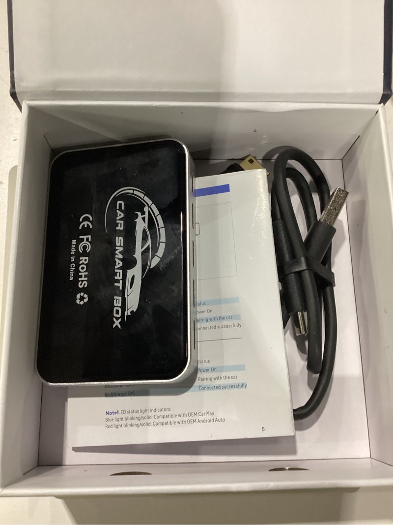 Condition photo showing Good Condition for ai box carplay, 3-in-1 wireless carplay adapter & android auto for oem wired cars, built-in netflix/youtube for streaming, 5.8ghz wifi, convert wired to wireless, plug & play ?4gb ram+32gb rom? black