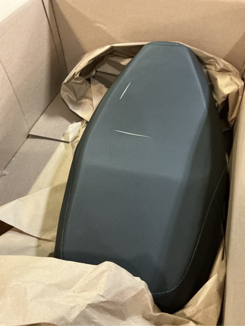 Condition photo showing As Is for motorcycle seat cover with high resilience sponge, waterproof breathable pu cushion, fits chinese gy6 50cc scooter moped for taotao, roketa, baja, jonway, vitacci, sunl, jmstar, tank series models