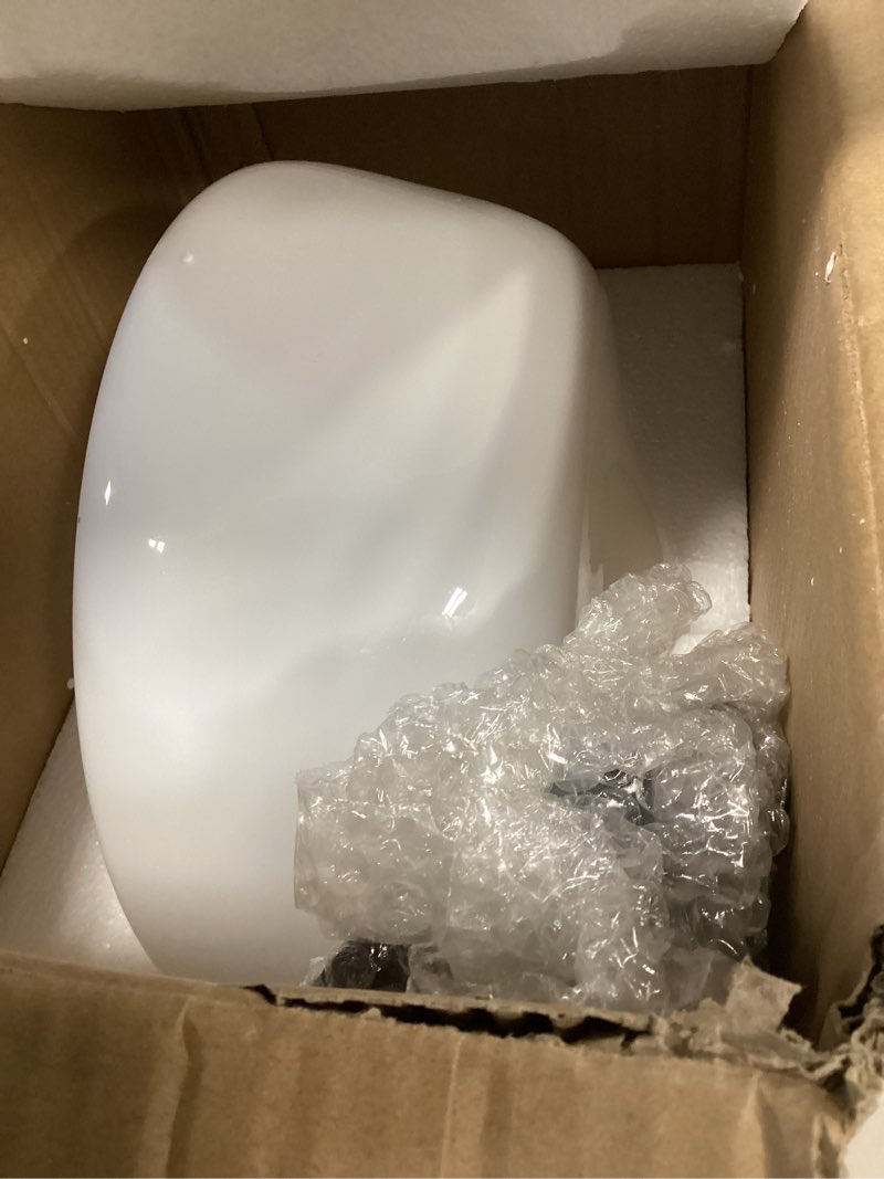 Condition photo showing Good Condition for Black Schoolhouse Light Fixture, 12" Milk Glass Flush Mount Ceiling Light, Black Semi Flush Mount Ceiling Light for Farmhouse Kitchen Hallway Entryway