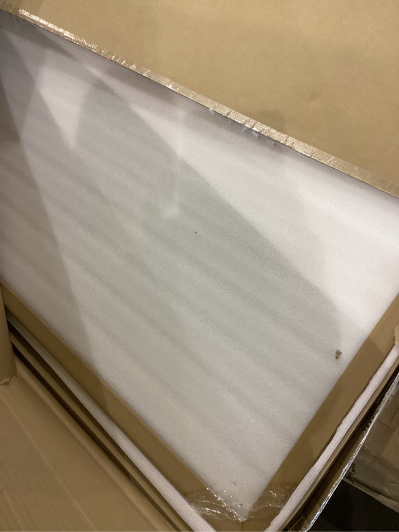 Condition photo showing item condition for exclusive patented beveled edge glass chair mat for a smooth glide and easy roll on/off by clearly innovative, ultimate office chair mat for carpet or hardwood floor, 48x60 48" by 60" non-tabbed clear (standard clear)