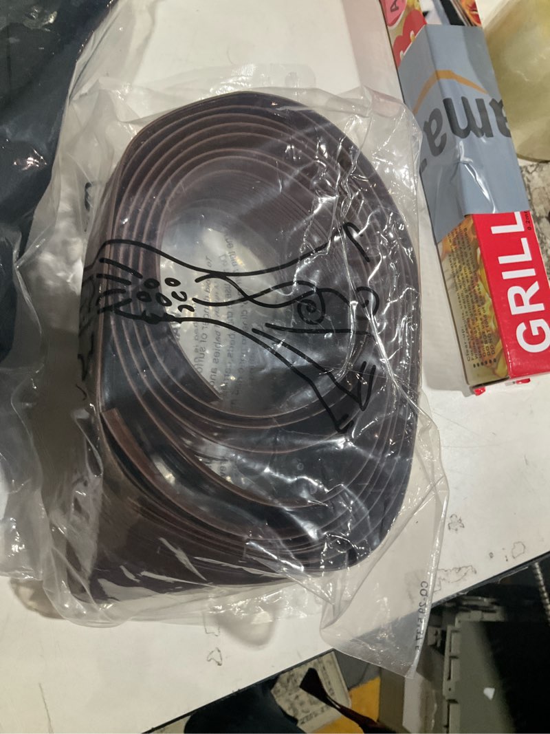 Condition photo showing Good Condition for stair edge protector 12 ft - brown rubber edge trim for steps - stair nose molding - rubber nose trim - fit for indoor and outdoor - non slip and waterproof brown 12 ft