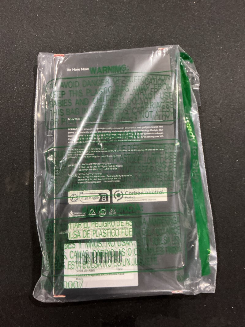 Condition photo showing As Is for TORRAS Magnetic Shockproof for Samsung Galaxy S24 Ultra Case, [18N Mighty Magnetic] [12FT Military Grade Drop Tested] [Compatible with MagSafe] Protective Slim Case for Samsung S24 Ultra Case, Black Black S24 Ultra 6.8"