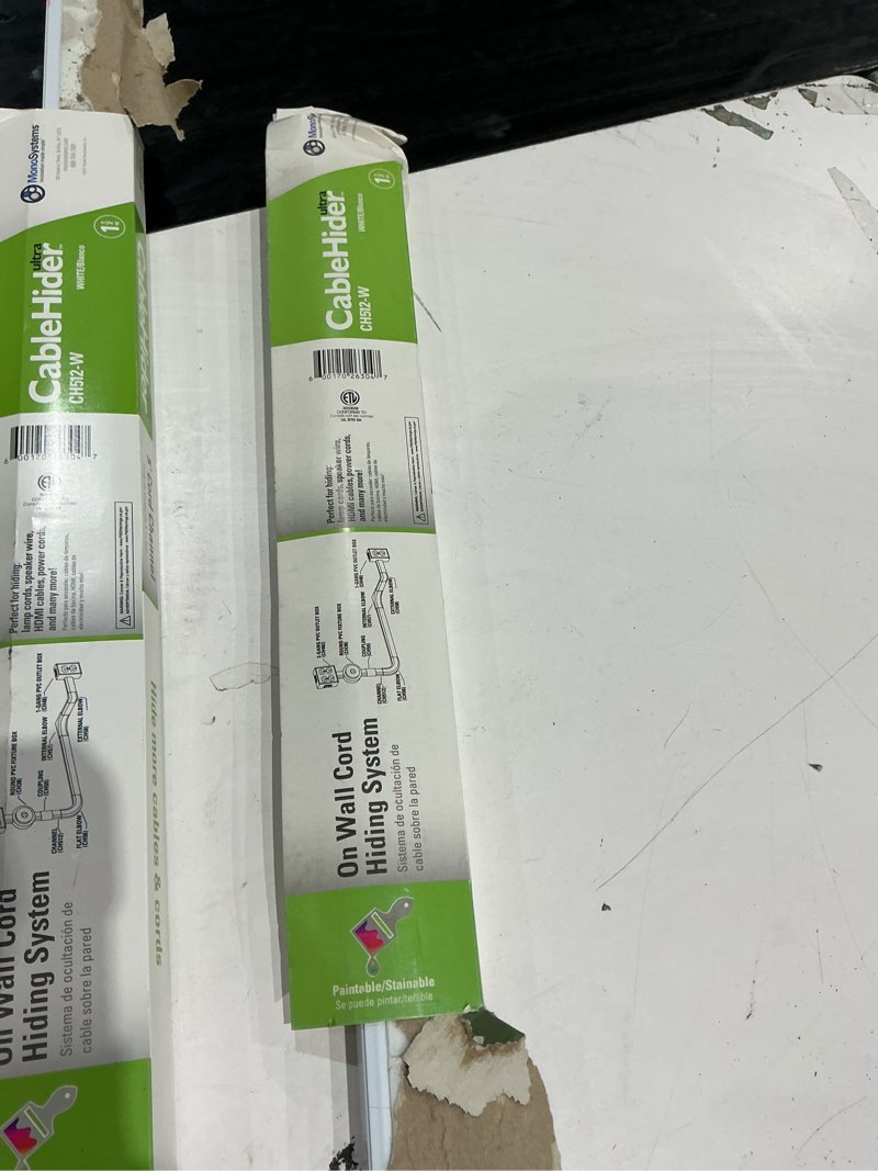 Condition photo showing As Is for monosystems cablehider ultra 60-in l white raceway