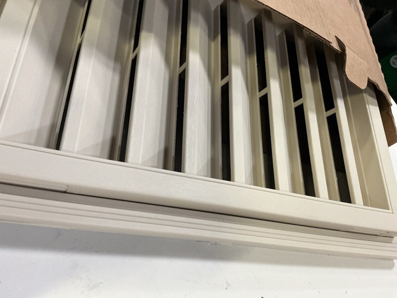 Condition photo showing Good Condition for builders edge 120061218048 12" x 18" rectangular vent 048, almond