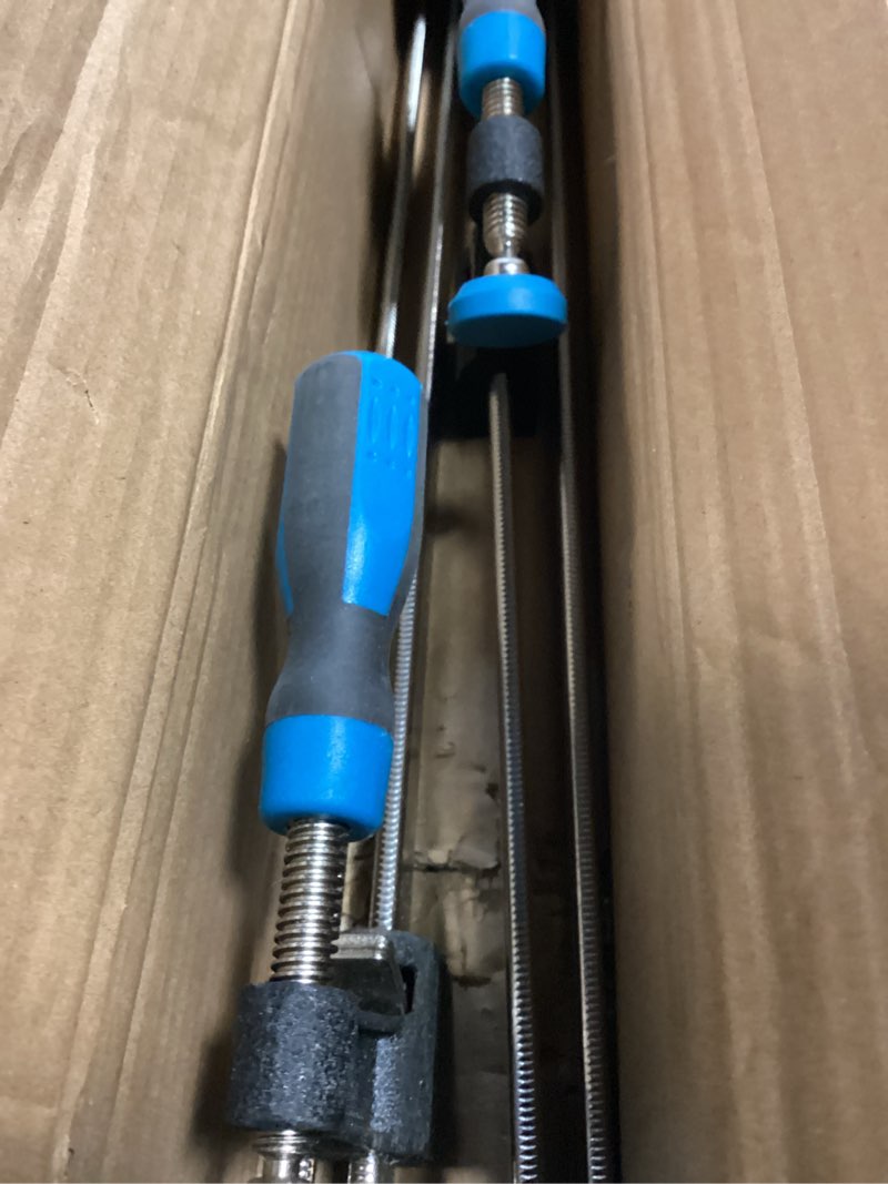 Condition photo showing As Is for Bar Clamps for Woodworking 36 Inch,4 Pack Wood Clamps Adjustable and Release Quickly,Woodworking Clamps Throat Depth 2.5 Inch,Serrated Steel Rail,Bar Clamps Force 600 Lbs