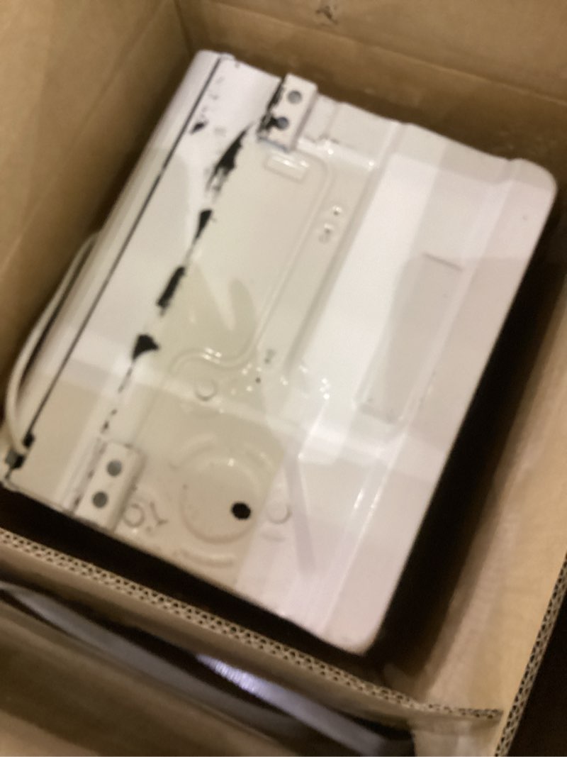 Condition photo showing As Is for Amazon Basics 6000-BTU Window Air Conditioner, Up to 250 Sqf, Window AC Units with Cool and Fan Functions, Washable Filter, Adjustable Window Kit, Digital Temperature Display, Remote Control, White White 6000 BTU