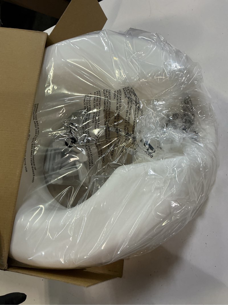 Condition photo showing New/Like New for pcp 5" elevated toilet seat, universal fit, tall profile rise height lift, tightening stability lock, portable bath safety commode support