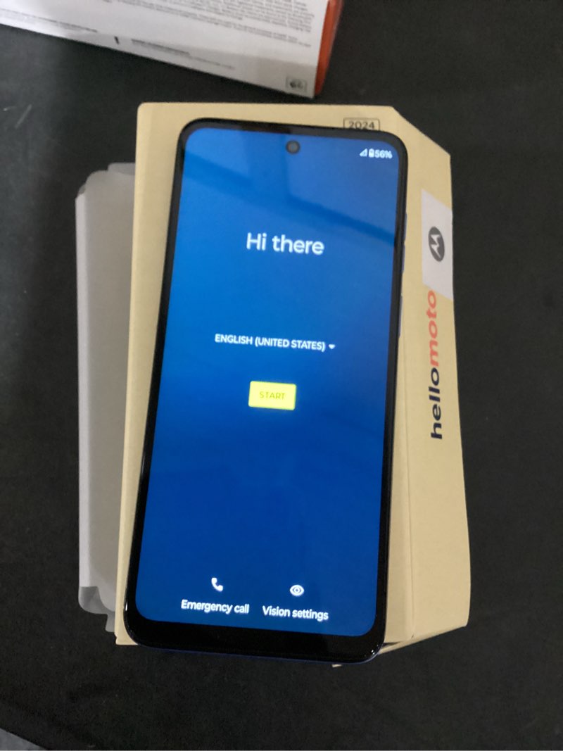 Condition photo showing New/Like New for working verified consumer cellular motorola moto g play 2024 (64gb) - sapphire blue