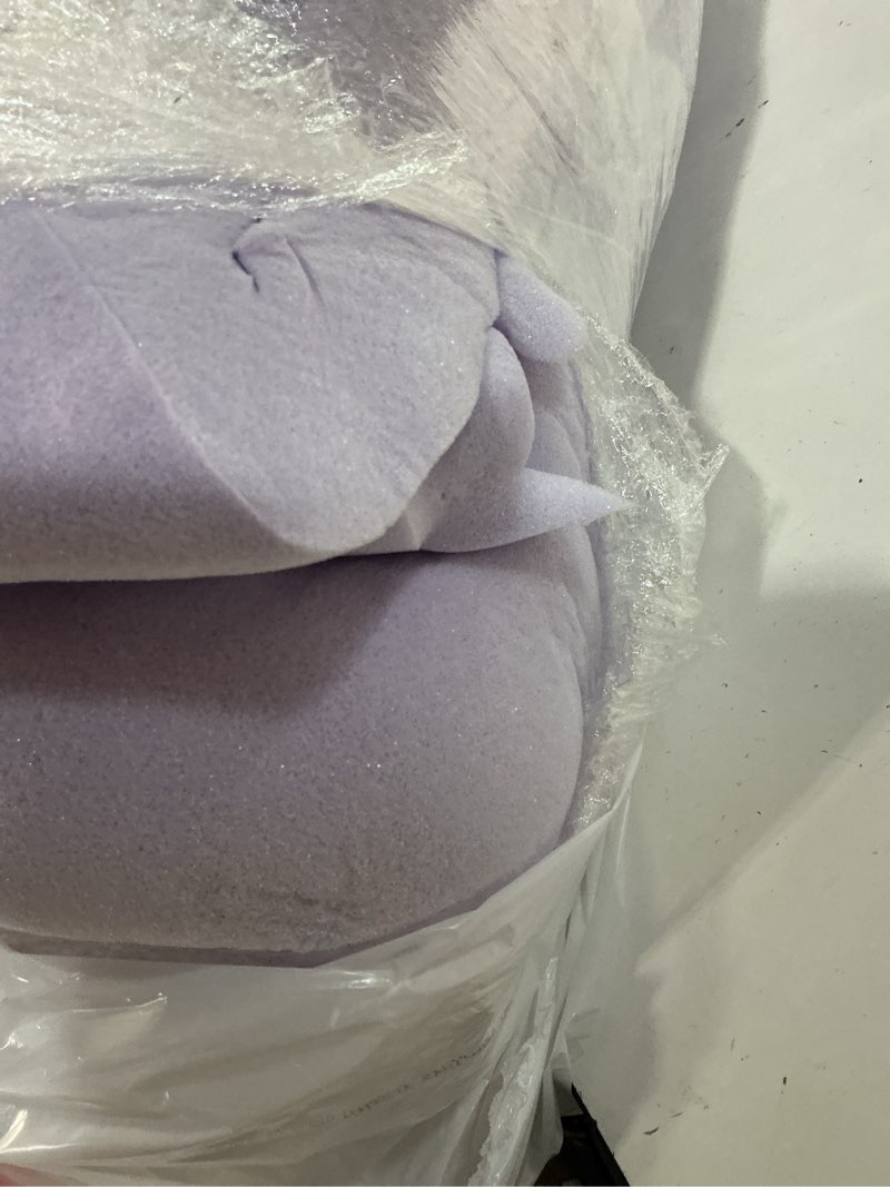 Condition photo showing Good Condition for 2 inch egg crate queen memory foam mattress topper, lavender scent gel infused foam mattress topper for pressure relief, certipur-us certified queen bed topper, purple, 60"×80" 2 inch queen purple