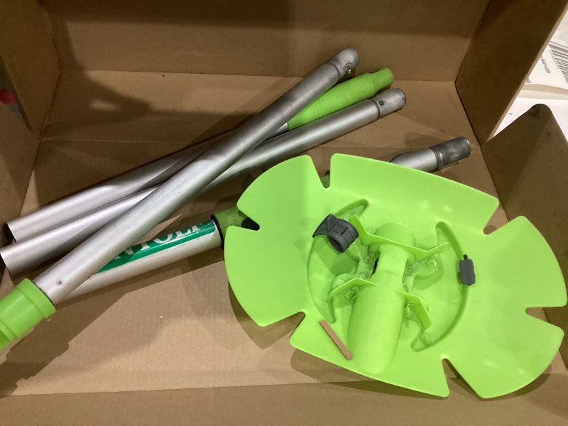 Condition photo showing As Is for Car Wash Brush with Long Handle, 15°Curved Car Cleaning Brush with Replaceable Head Cover, Truck Washing Brushwith Telescopic Handle Wash Mop Kit 5PCS Yellow