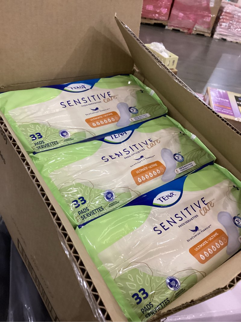 Condition photo showing New/Like New for TENA Incontinence Pads, Bladder Control & Postpartum for Women, Ultimate Absorbency, Extra Coverage, Long, Sensitive Care, 99 Count