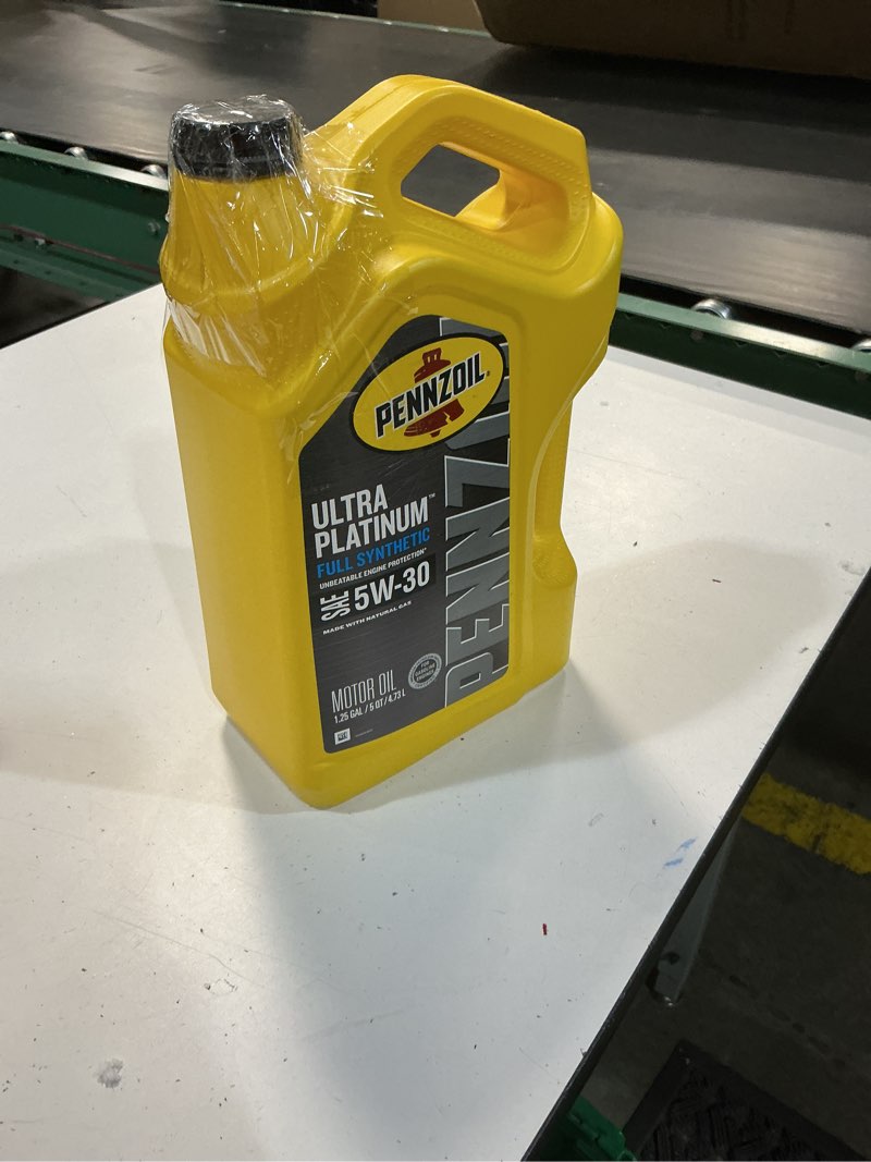 Condition photo showing New/Like New for pennzoil ultra platinum full synthetic 5w-30 motor oil (5-quart, single pack)