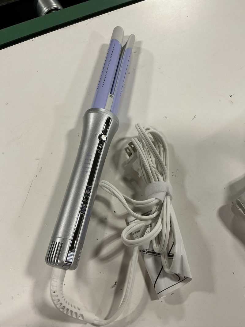 Condition photo showing As Is for sheglam one touch airflow styler pro1.25 inch automatic rotating 3.0 cool air technology for no-wait, curling iron, bouncy & long-lasting curls, zero burn risk, 5 temp settings