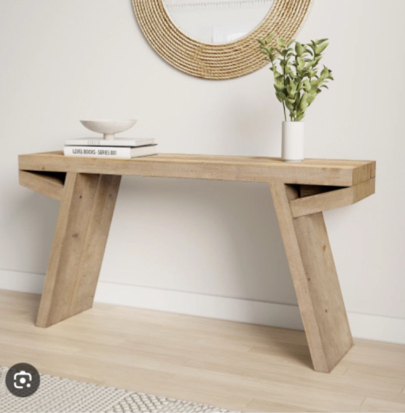 58" Wood Console Table