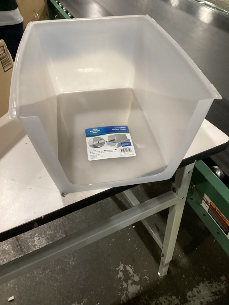 Condition photo showing New/Like New for PetSafe ScoopFree Litter Box Privacy Cover - Convenient Potty Cover with Minimalist Cabin Design & Durable Construction - Removable Hood for Skittish Cats - Washable & Travel Friendly