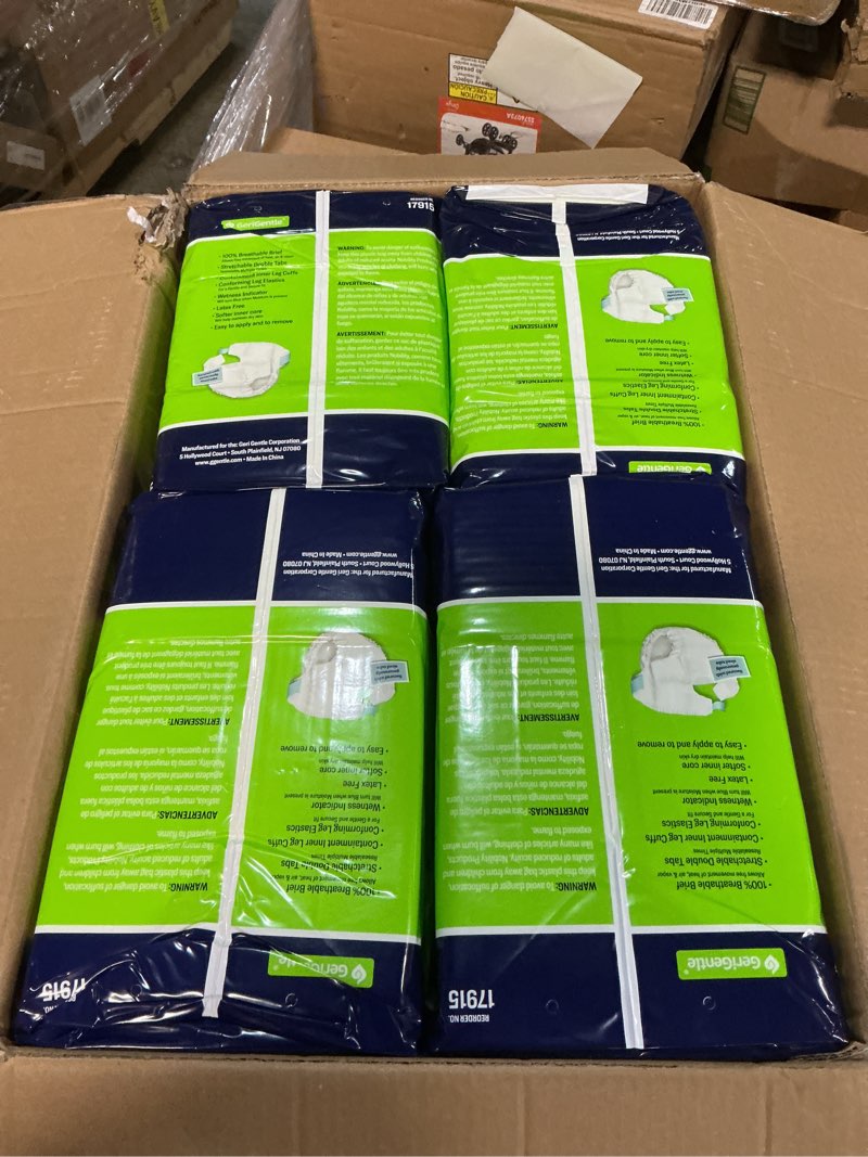 Condition photo showing New/Like New for 2XL Adult Diapers for Women and Men - Case of 48 Bariatric Disposable Briefs with Tabs and Stretchable Side Panels - Breathable with Max Absorbency 48 Count