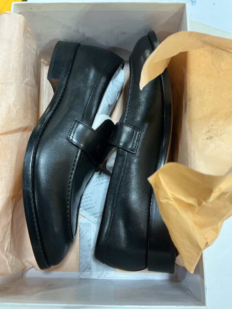 Condition photo showing Good Condition for quince calfskin leather penny loafer, 9, black