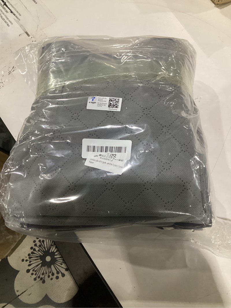 Condition photo showing Good Condition for combocube 6pcs zippered storage bag for closet king comforter, pillow, quilt, bedding, clothes, blanket organizers with large clear window & carry handles space saver gray, clear (6-pack) large