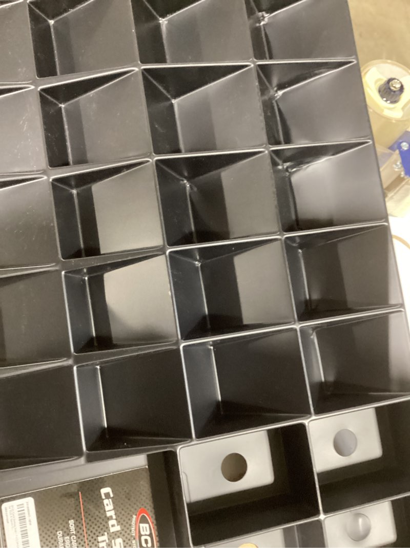 Condition photo showing New/Like New for bcw basic trading card sorting tray - 1ct | 24-cell organizer display case & card storage | perfect for sorting, displaying, and storing tcg & gaming cards collections single