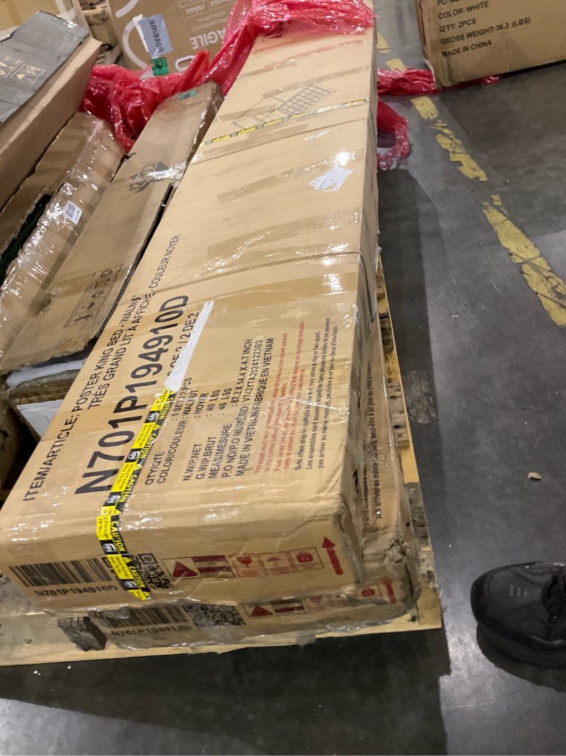 Poster king bed frame 2 box set 