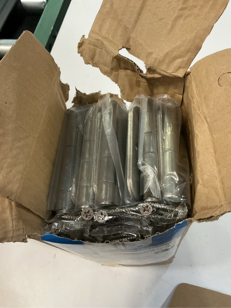 Condition photo showing As Is for reliabilt 3-1/2-in h x 5/8-in radius satin nickel mortise interior door hinge 30 -pack