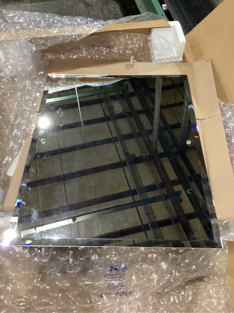 Condition photo showing New/Like New for Allied Brass RW-92-ASP Frameless Rectangular Tilt Mirror with Beveled Edge, Autumn Sparkle