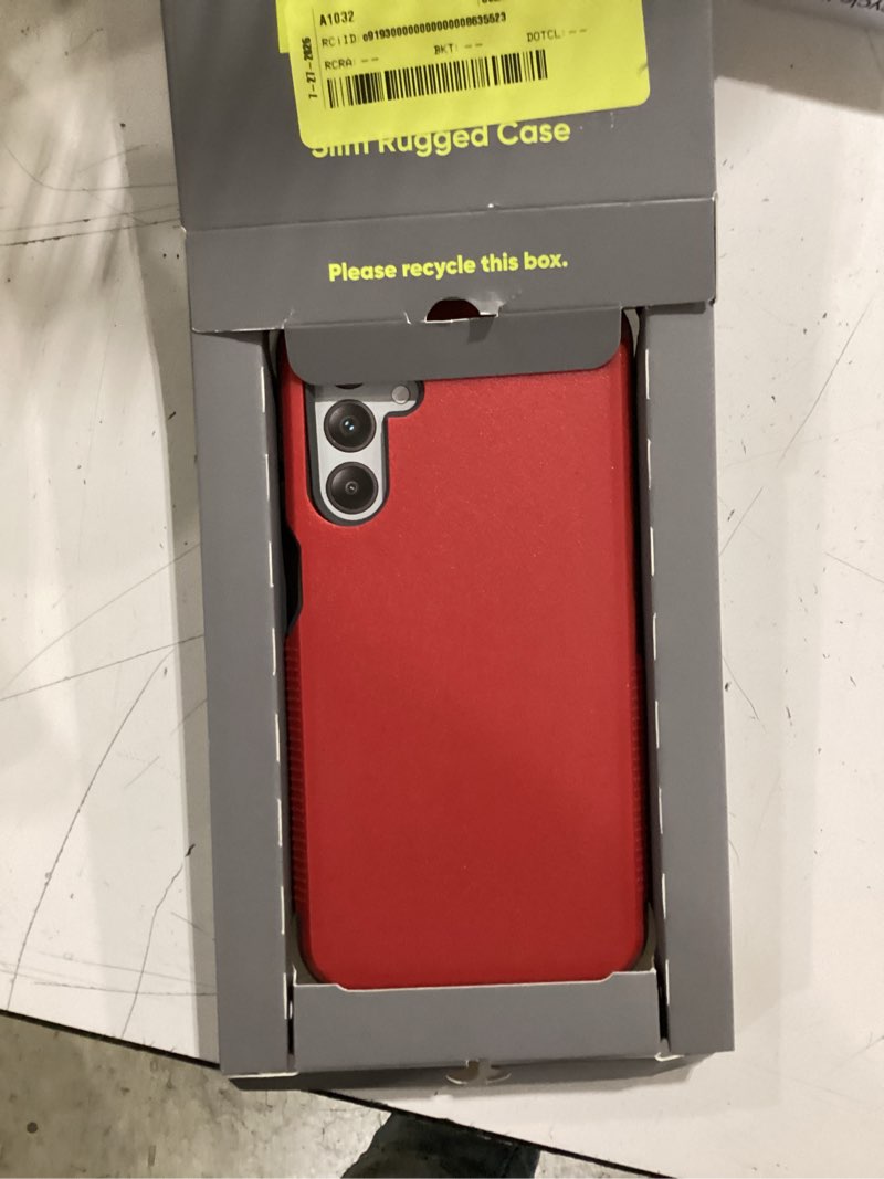 Condition photo showing Good Condition for onn slim rugged phone case for samsung galaxy a15 5g - red/gray