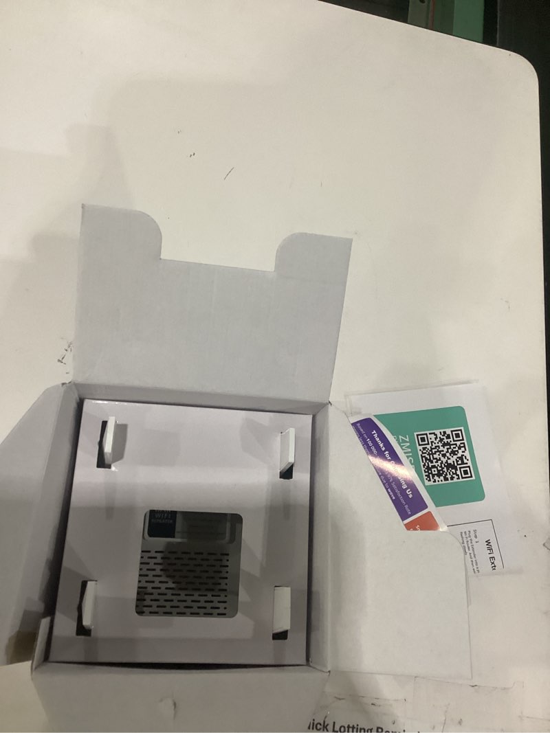Condition photo showing Good Condition for wifi extender, 2026 15x fastest wifi 6 booster ax1800 dual band (5.8/2.4ghz) 17,999 sq.ft long range and 135+ devices, wifi extender signal booster for home with ethernet port (white)