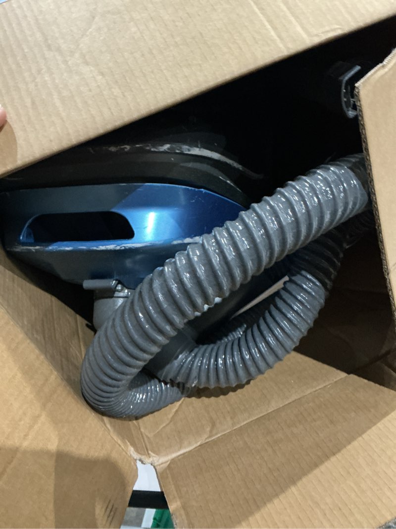 Condition photo showing As Is for kenmore bc3005 pet friendly lightweight bagged canister vacuum cleaner with extended telescoping wand, hepa, 2 motors, retractable cord, and 4 cleaning tools, blue