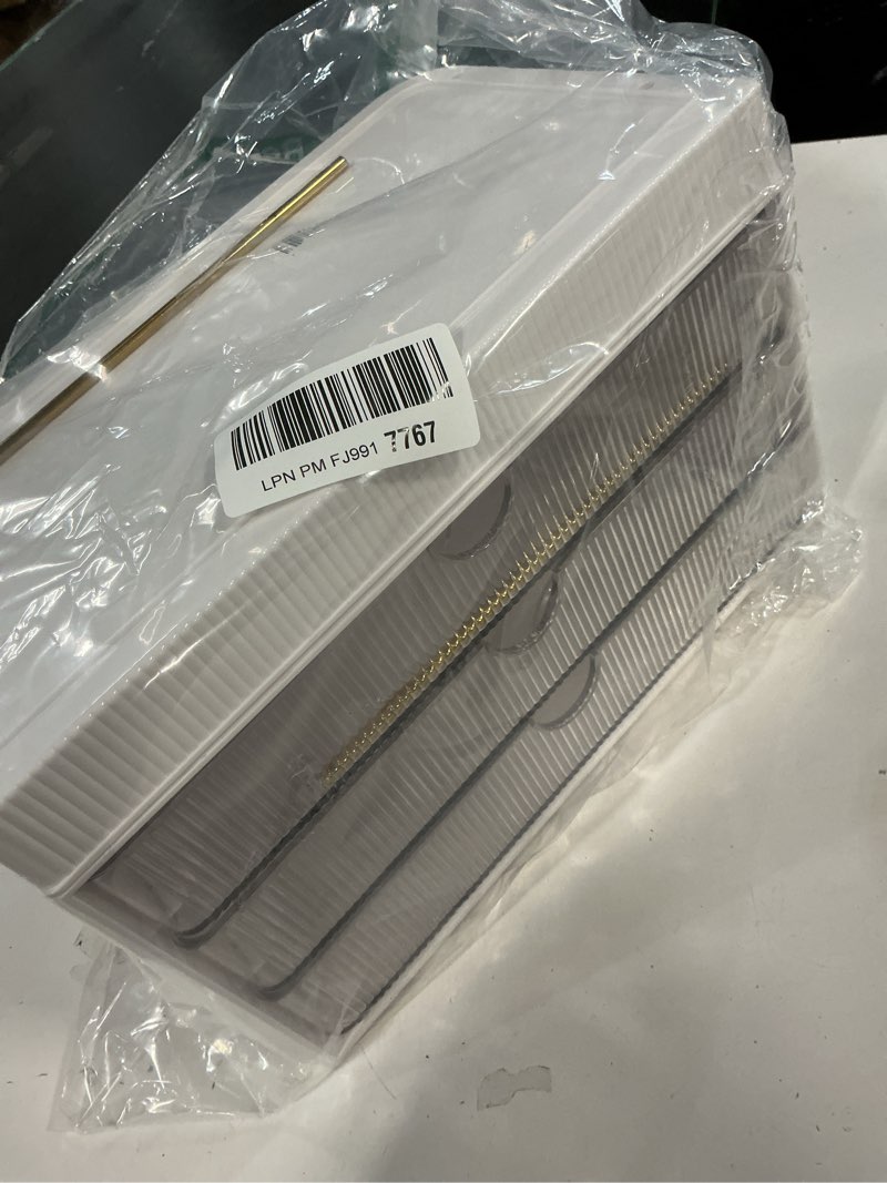 Condition photo showing Good Condition for 3 Drawers Bathroom Counter Organizer - 5 Tier Makeup Organizer, Versatile Perfume Organizer, Ideal for Bathroom Storage, Vanity, Large Skincare, Perfume, Present, Clear