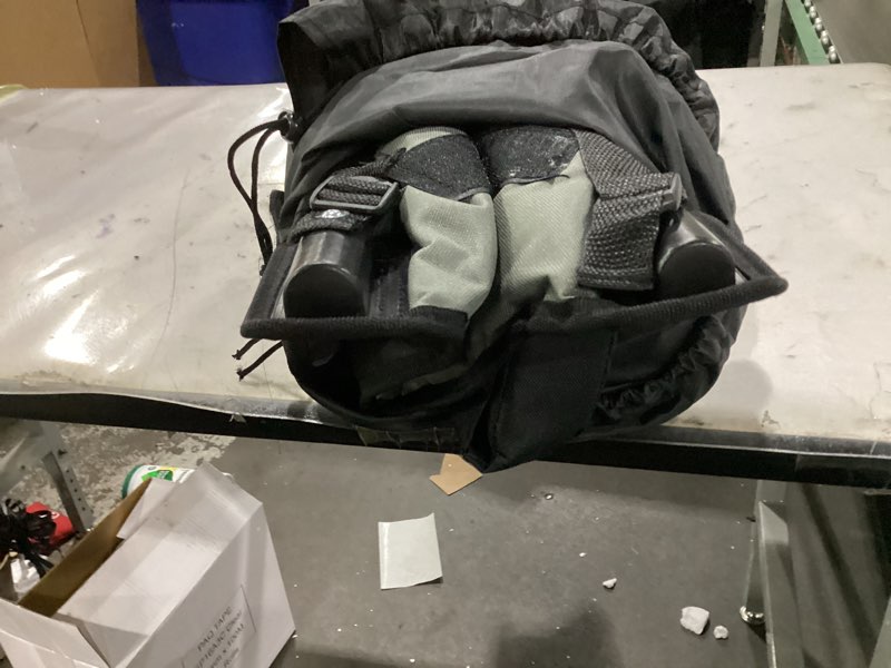 Condition photo showing New/Like New for Outdoor Folding Camping Chair-Oversize Camping Chairs for Adults,Support 400lbs with Pillows & Cup Holders & Cooler Bags - Heavy Duty Collapsible Chairs for Sports Garden Beach Fishin(Blackgray) single Grey+black