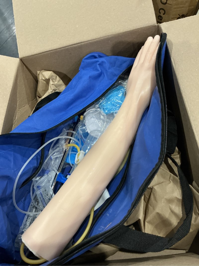 Condition photo showing As Is for iv practice mannequin arm injection, environmentally friendly pvc material, easy to operate, for nursing students practice and training, teaching template