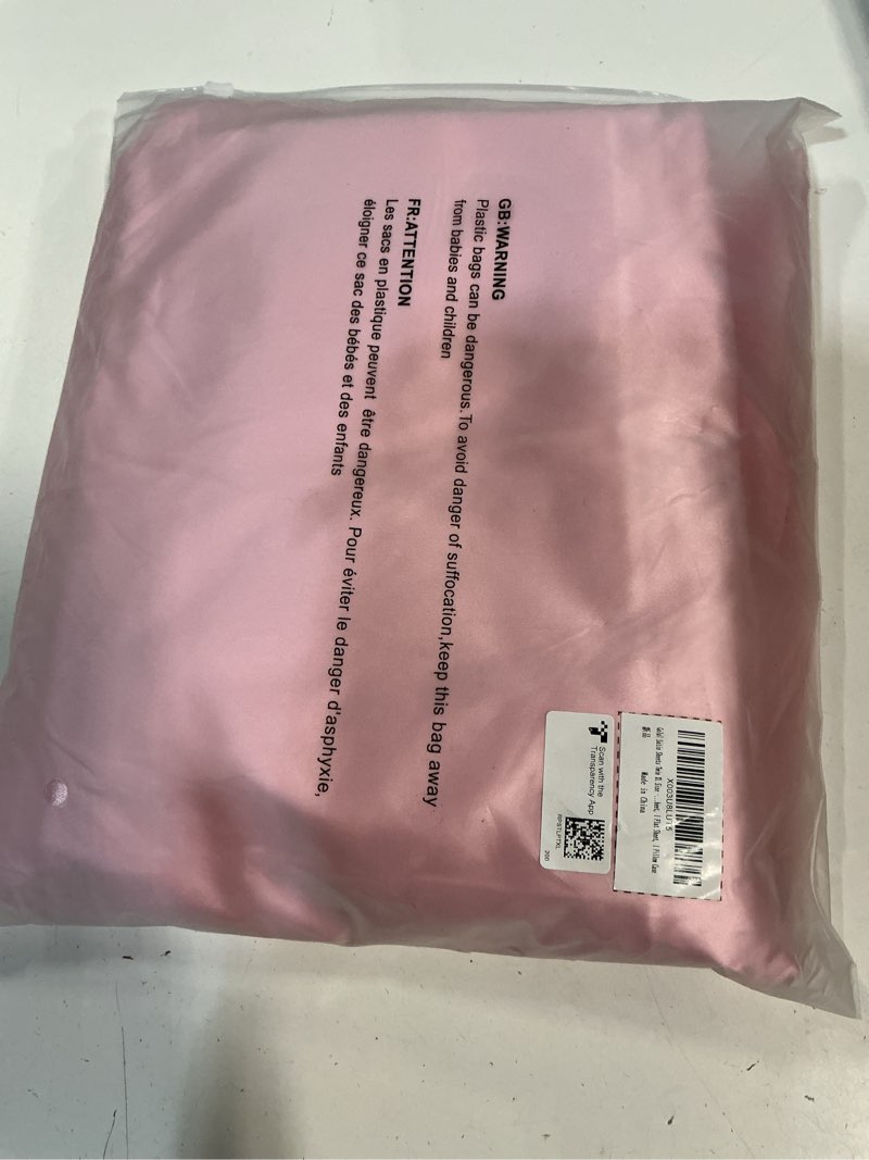 Condition photo showing New/Like New for Satin Sheets Twin XL Size - 3 Pieces Luxury Silky Soft Bed Sheets, Wrinkle-Free Light Pink Satin Silk Sheet Set with 1 Deep Pocket Fitted Sheet, 1 Flat Sheet, 1 Pillow Case Twin XL Light Pink