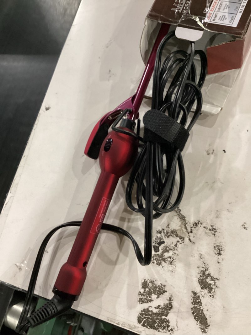 Condition photo showing Good Condition for mbhair 9mm thin curling wand hair curler, 3/8 small barrel skinny hair curling iron wand professional super tourmaline ceramic barrel small tongs for short and long hair