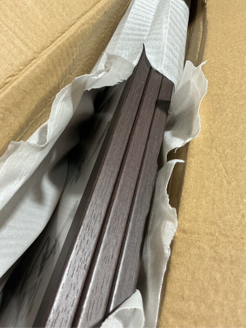 Condition photo showing Good Condition for 18x24 picture frame set of 3, dark brown wood grain 18x24 frames for horizontal and vertical wall mounting (3 pack,walnut) 18x24, 3 pack walnut