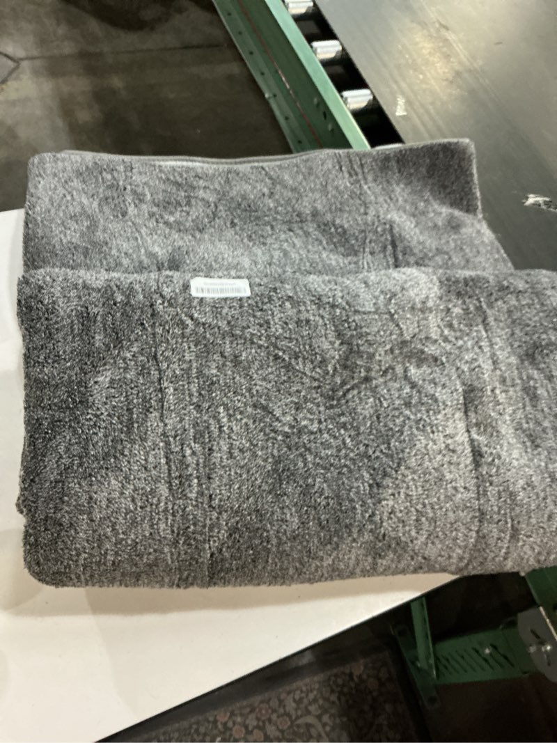 Condition photo showing As Is for hqayw area rug 6x9 for living room, washable memory foam soft modern bedroom solid color area rugs, low pile minimalist non slip carpets for kids girls boys nursery dorm home decor, dark grey 6x9feet dark grey-white