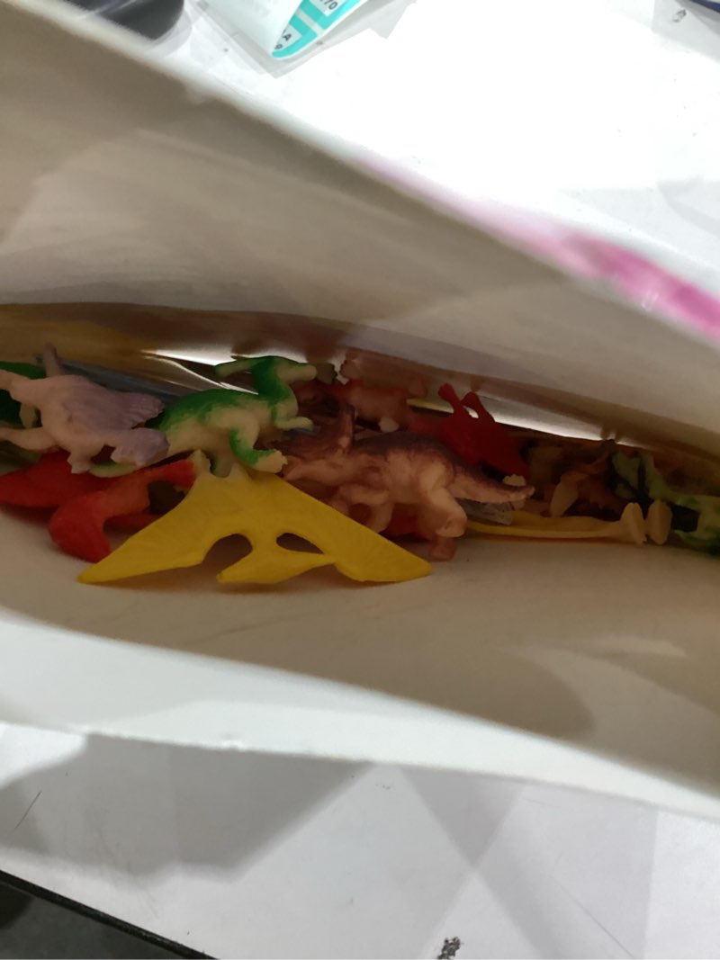 Condition photo showing Good Condition for Valentines Day Cards for Kids School, Dinosaur Designs of Valentine Cards with 24 Crads & 24 Dinosaur Figure Toys for Valentine's Day Kids Classroom Gifts Exchange Party Favors for Boys Girls Blue